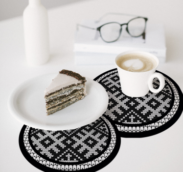 Texture coaster knitted pattern coasters - TenStickers