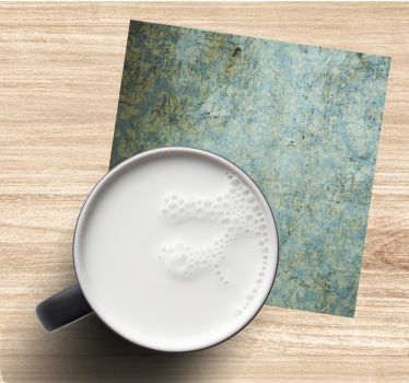 Aged blue pattern texture coaster - TenStickers