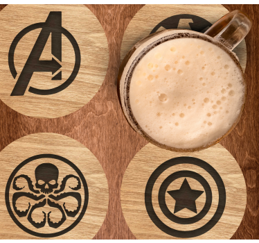 Avengers coasters set geeky coasters - TenStickers