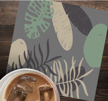 "Boho" style jungle modern drink coaster - TenStickers