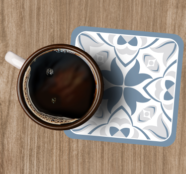 Elegant floral texture coaster - TenStickers