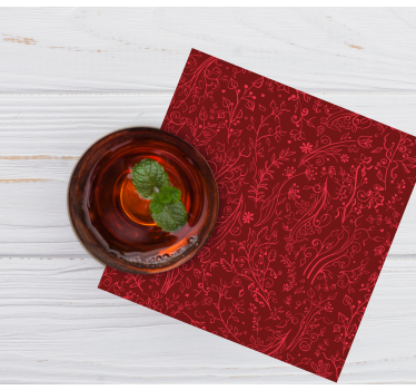 Floral Patterned Background texture coaster - TenStickers