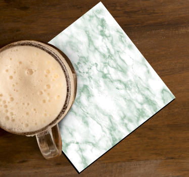 Green marble drink coaster - TenStickers