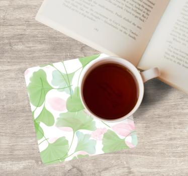 Lush leaf patterns texture coaster - TenStickers