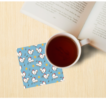 Modern coasters cheerful chickens and sun - TenStickers