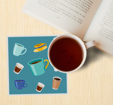 Modern coasters for different coffee mugs - TenStickers