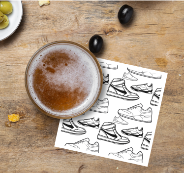 Modern coasters sneaker silhouette designs - TenStickers