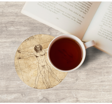 Modern coasters vitruvian figure design - TenStickers