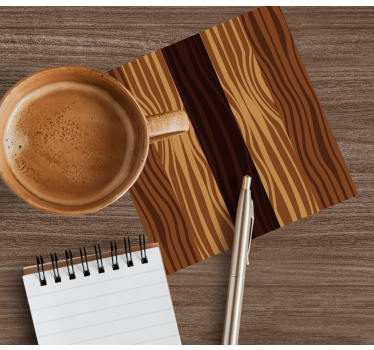 Natural wood grain texture coaster - TenStickers