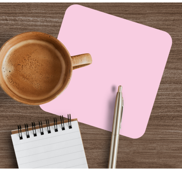 Pink square surface texture coaster - TenStickers