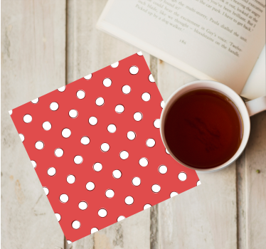 Polka dot motif texture coaster - TenStickers