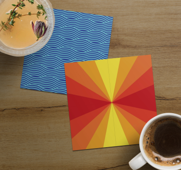 Radiant color burst texture coaster - TenStickers
