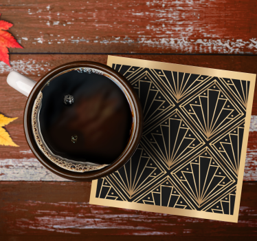 Rhomboid "art deco" pattern modern drink coaster - TenStickers