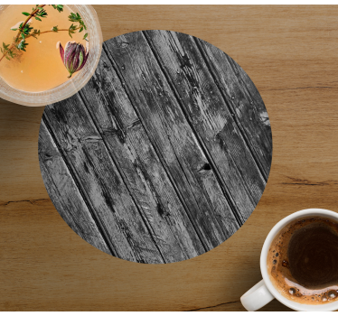 Rustic wood grain texture coaster - TenStickers