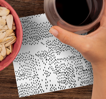 Texture coaster abstract black design - TenStickers