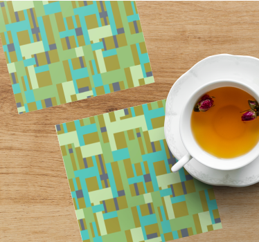 Texture coaster abstract geometric design - TenStickers