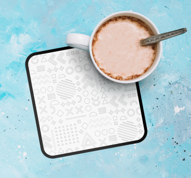 Texture coaster abstract geometric designs - TenStickers
