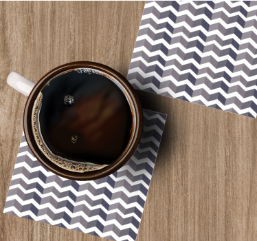 Texture coaster chevron pattern design - TenStickers