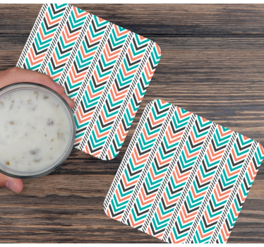Texture coaster chevron pattern essentials - TenStickers