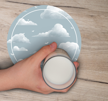 Texture coaster cloudy sky design - TenStickers