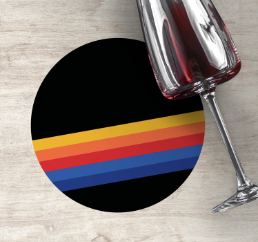 Texture coaster colorful striped circular design - TenStickers