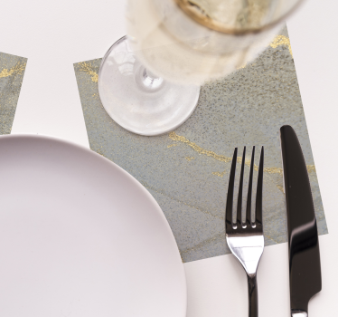 Texture coaster elegant gold foil finish - TenStickers