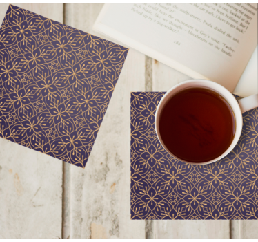 Texture coaster flower print design - TenStickers