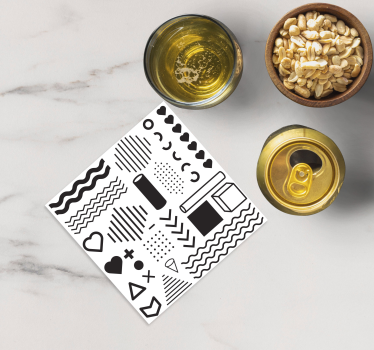 Texture coaster for geometric shape exploration - TenStickers