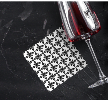 Texture coaster geometric black design - TenStickers