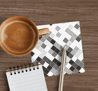 Texture coaster geometric dot design - TenStickers