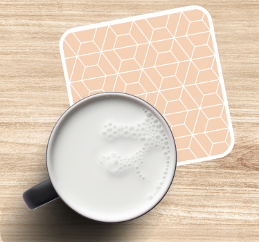 Texture coaster geometric hexagonal design - TenStickers