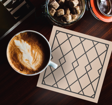 Texture coaster geometric pattern design - TenStickers