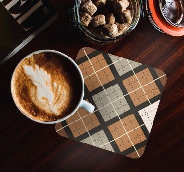 Texture coaster geometric pattern squares - TenStickers
