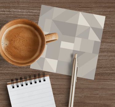 Texture coaster geometric triangle design - TenStickers