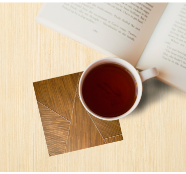 Texture coaster geometric wood design - TenStickers