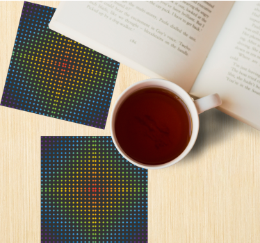 Texture coaster in colorful dotted pattern - TenStickers