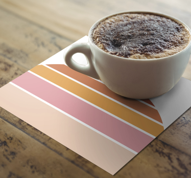 Texture coaster in layered color shape - TenStickers