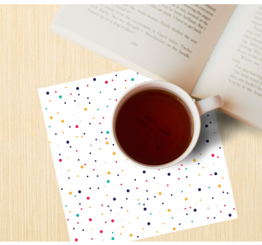 Texture coaster in vibrant dot design - TenStickers