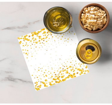Texture coaster in yellow circular pattern - TenStickers