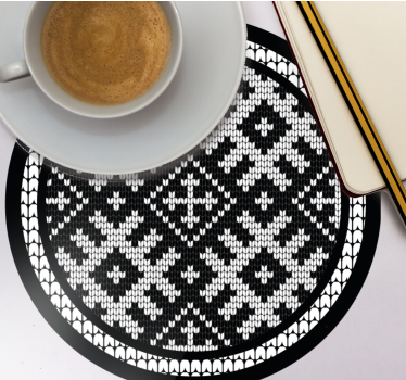 Texture coaster knitted pattern coasters - TenStickers