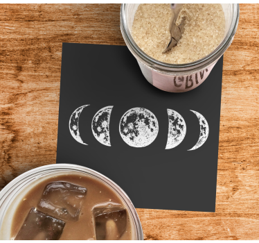Texture coaster lunar phases illustration - TenStickers
