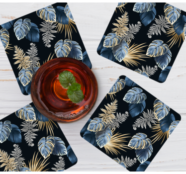 Texture coaster lush tropical foliage - TenStickers