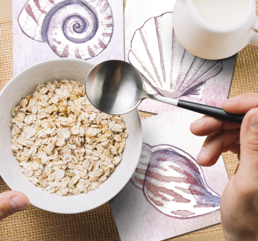 Texture coaster natural shell watercolors - TenStickers