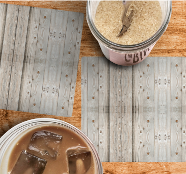 Texture coaster natural wood grain finish - TenStickers