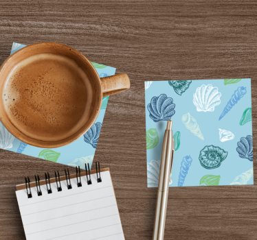 Texture coaster seashell pattern design - TenStickers