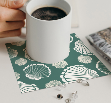 Texture coaster seashell pattern overlay - TenStickers