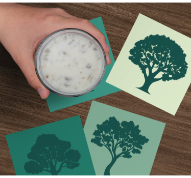 Texture coaster silhouette trees collection - TenStickers