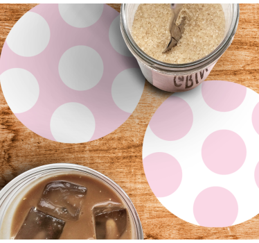 Texture coaster soft polka dot design - TenStickers