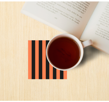 Texture coaster striped pattern surface - TenStickers