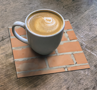 Texture coaster textured brick design - TenStickers